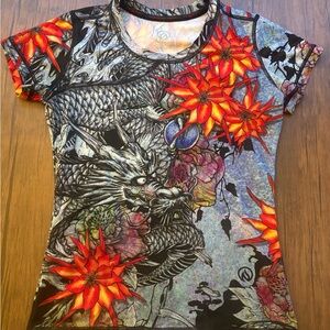 Inknburn Dragon Graphic athletic top